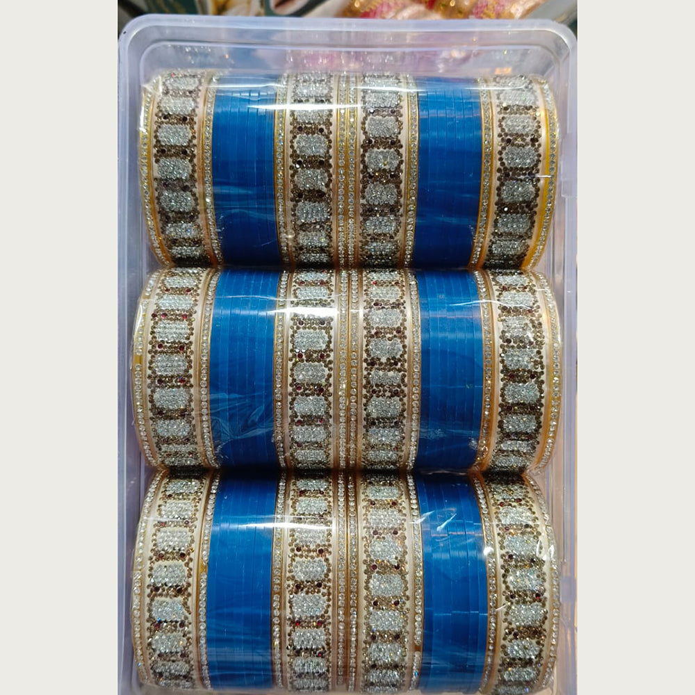 Manisha Jewellery Gold Plated Austrian Stone Acrylic Bangles Set