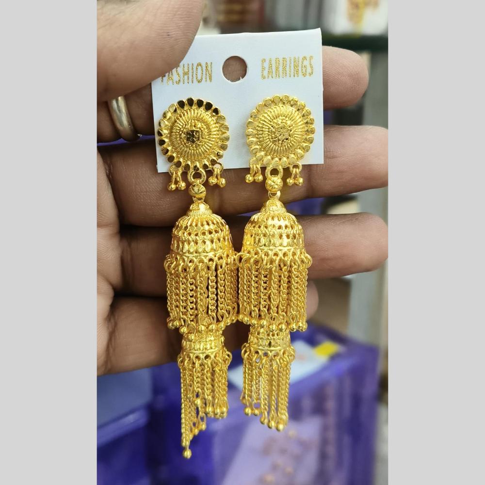 Manisha Jewellery Gold Plated Jhumki Earrings