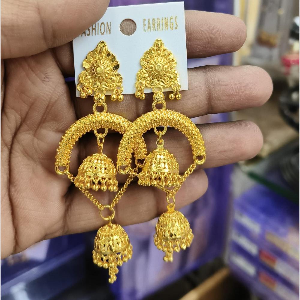 Manisha Jewellery Gold Plated Jhumki Earrings
