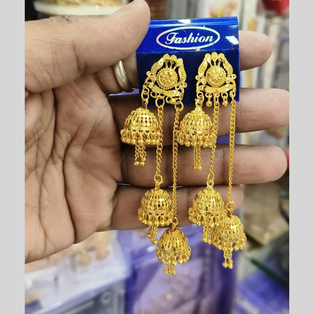 Manisha Jewellery Gold Plated Jhumki Earrings