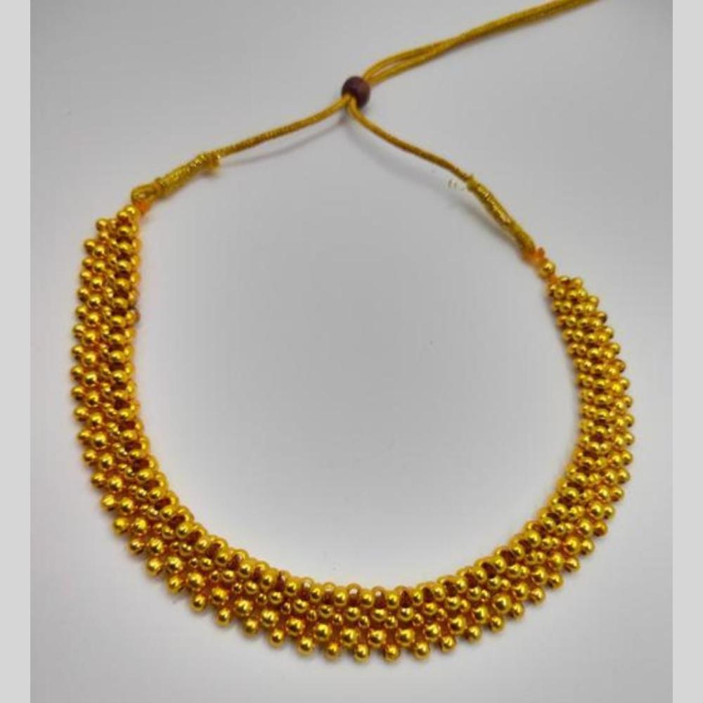 Manisha Jewellery Ethnic Grace Gold Plated Beads Choker Necklace