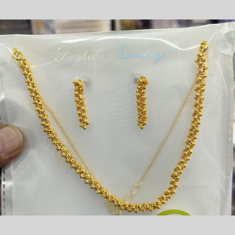 Manisha Jewellery Classic Elegance Gold Plated Necklace Set