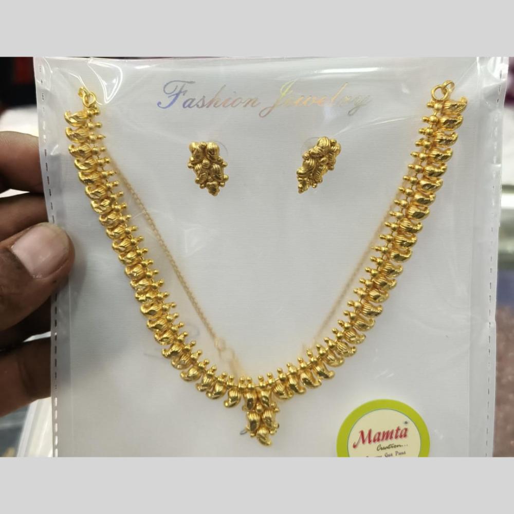 Manisha Jewellery Classic Elegance Gold Plated Necklace Set