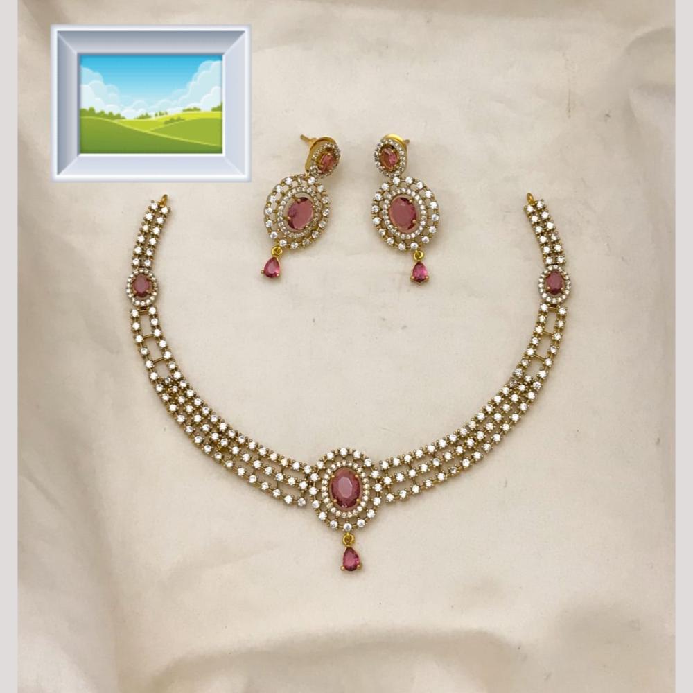 Manisha Jewelley Gold Plated Austrian Stone Necklace Set
