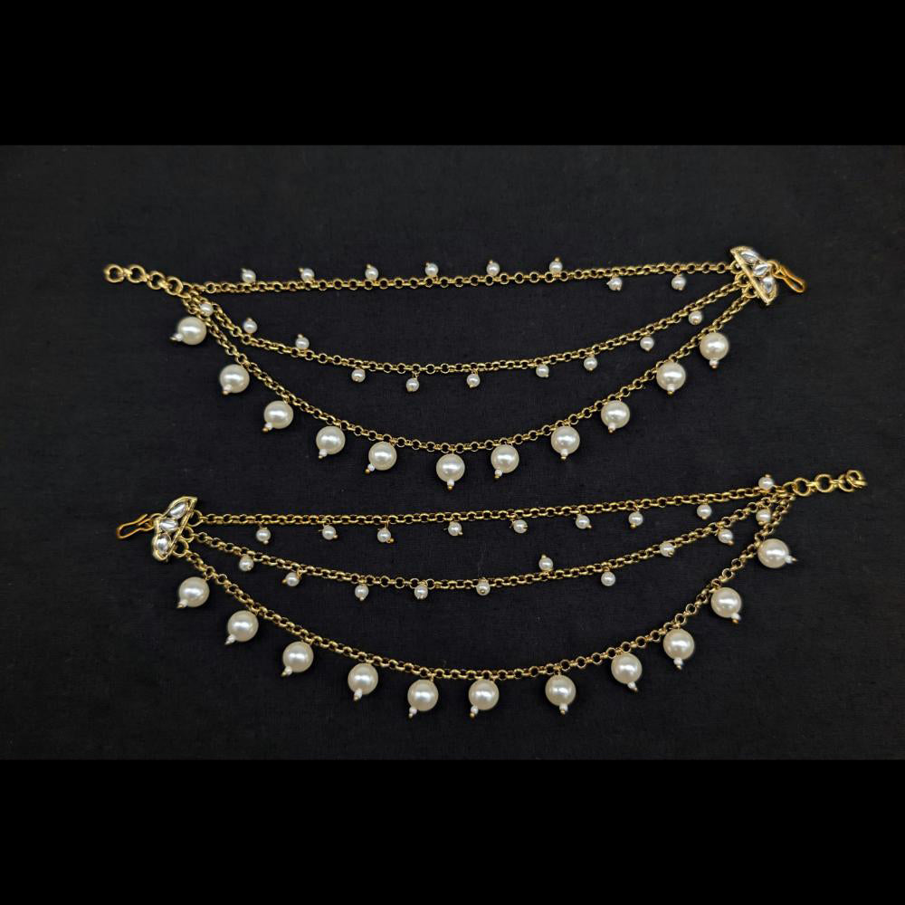 Manisha Jewellery Gold Plated Pearl Kaan Chain