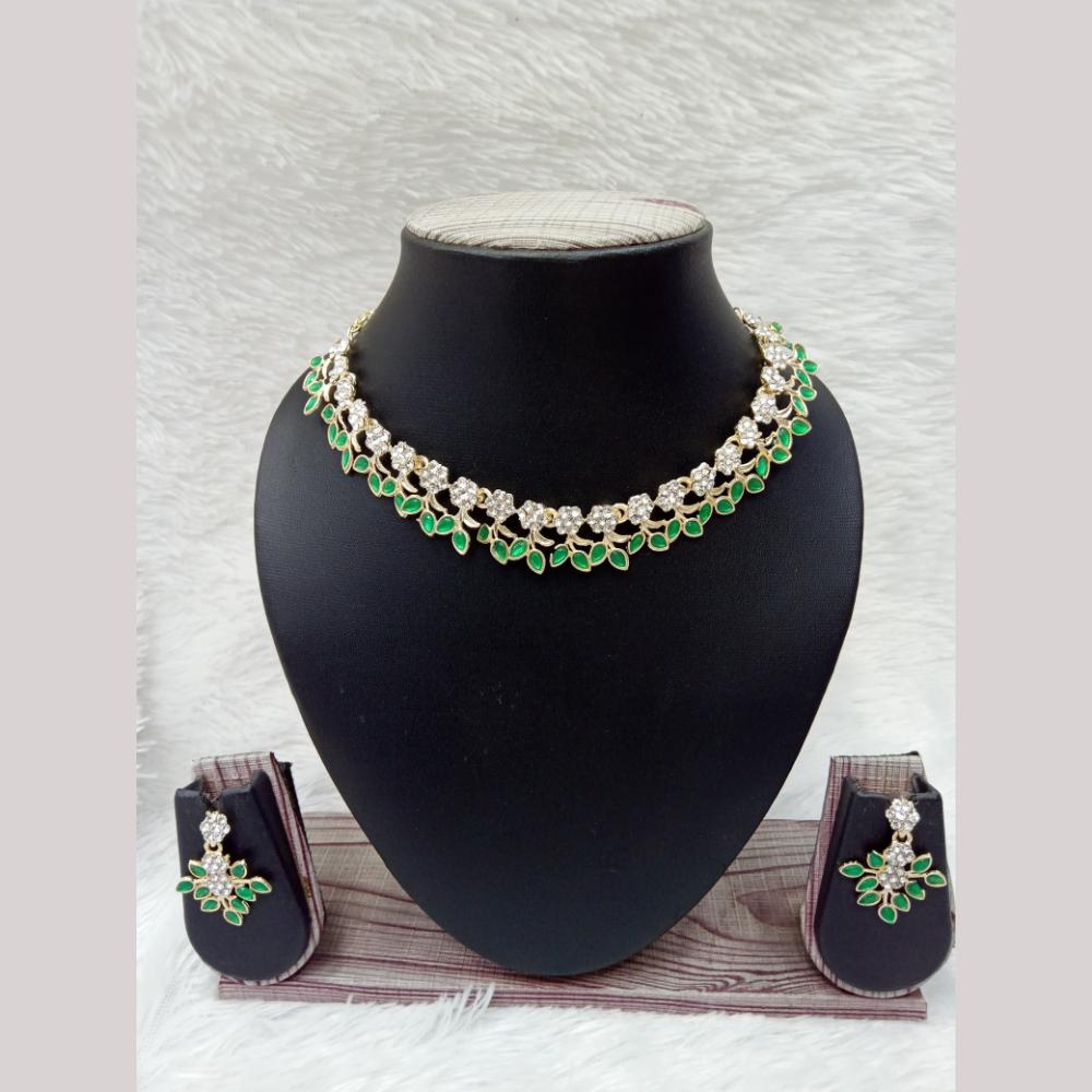 Manisha Jewellery Gold Plated Austrian Stone Necklace Set