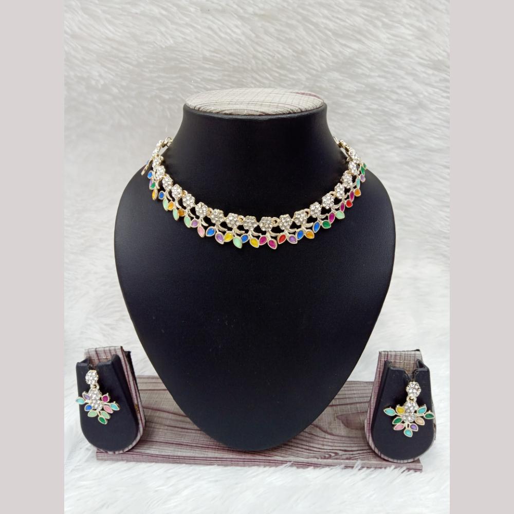 Manisha Jewellery Gold Plated Austrian Stone Necklace Set