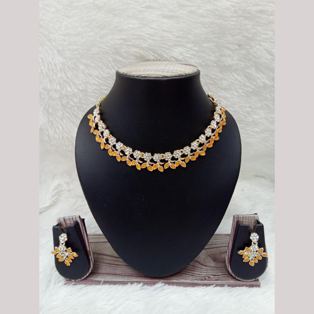Manisha Jewellery Gold Plated Austrian Stone Necklace Set