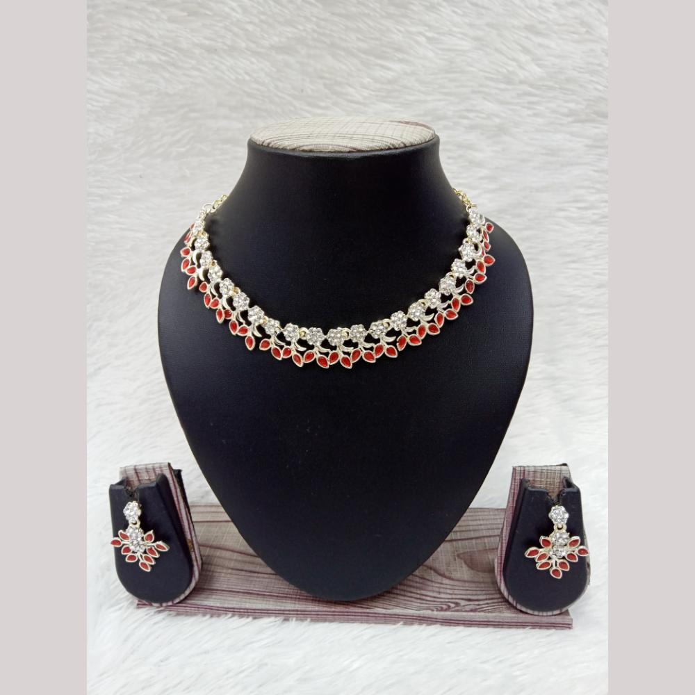 Manisha Jewellery Gold Plated Austrian Stone Necklace Set