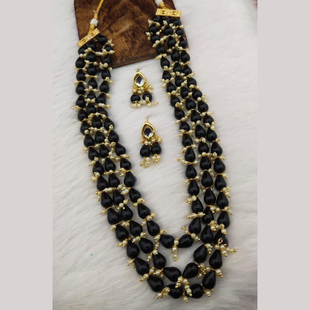 Manisha Jewellery Gold Plated Beads Long Necklace Set