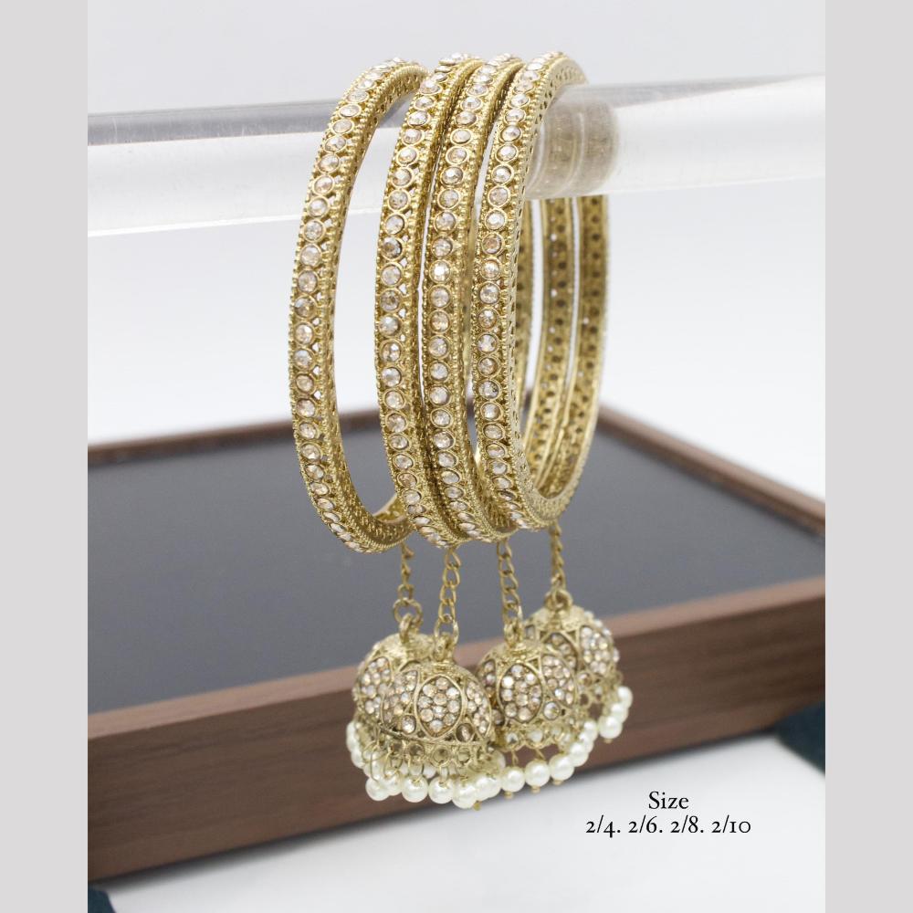 Manisha Jewellery Gold Plated Austrian Stone Bangles Set