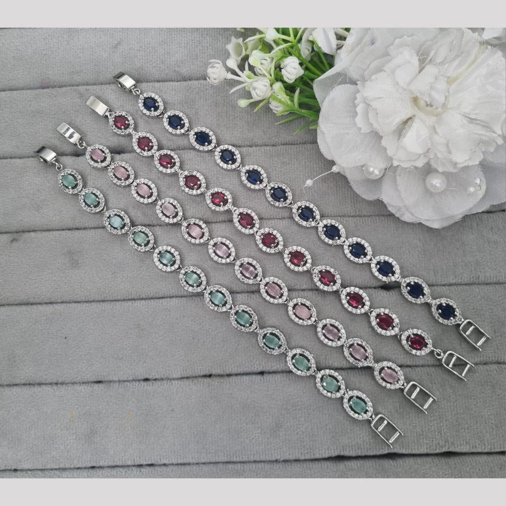 Manisha Jewellery Silver Plated American Diamond Bracelet