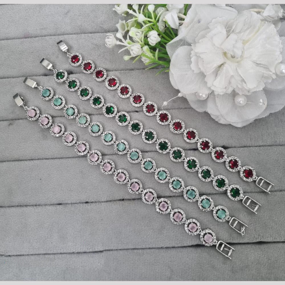 Manisha Jewellery Silver Plated American Diamond Bracelet