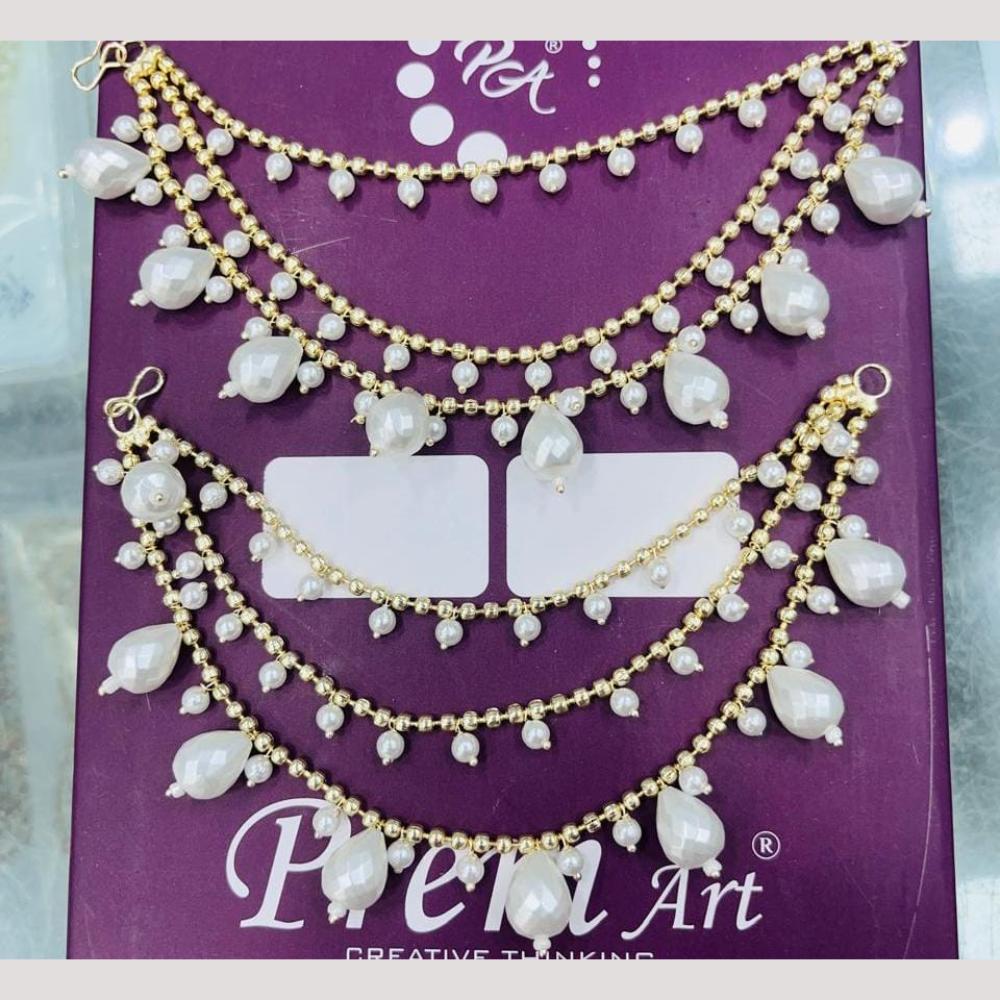 Manisha Jewellery Gold Plated Pearls Kanchain