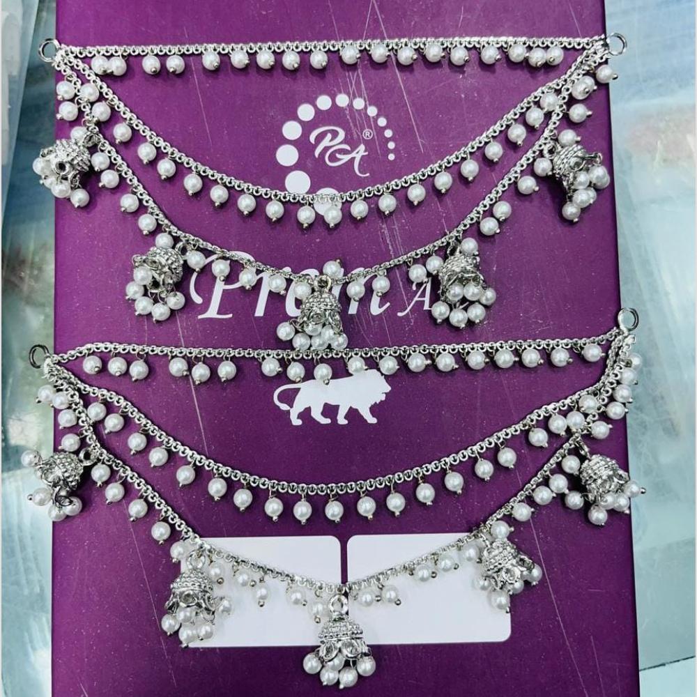 Manisha Jewellery Silver Plated Pearls Kanchain