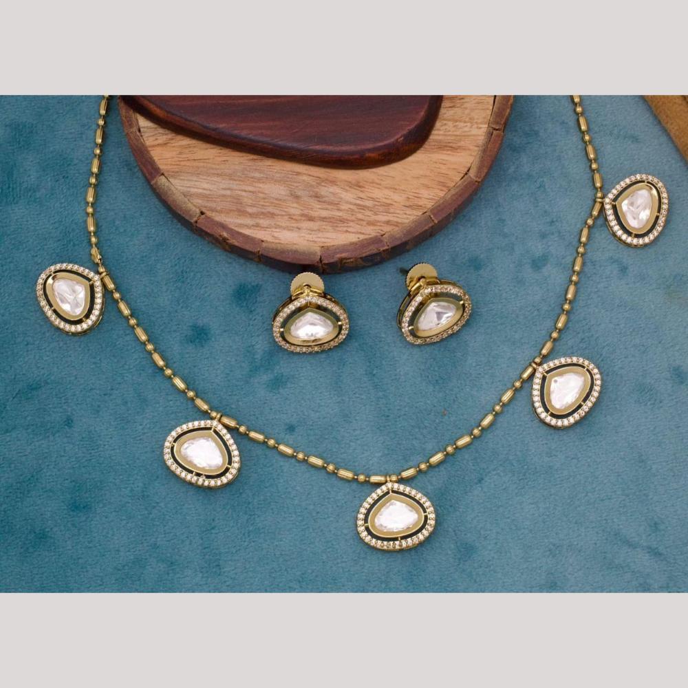 Manisha Jewellery Gold Plated Kundan Necklace Set