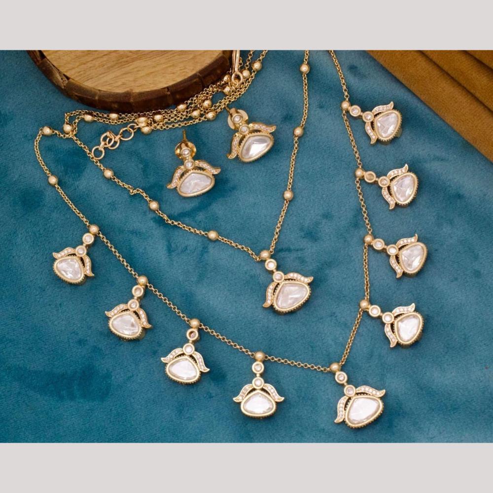 Manisha Jewellery Gold Plated Kundan Necklace Set