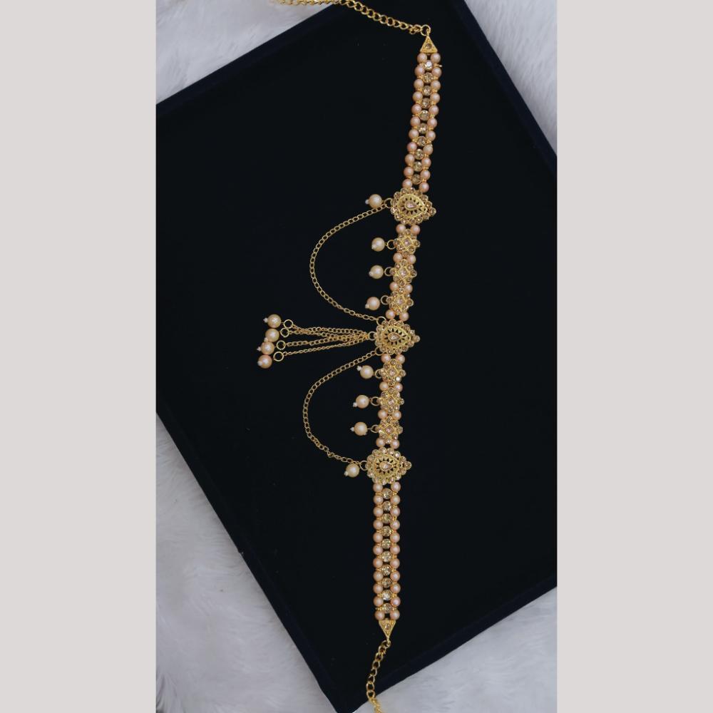 Manisha Jewellery Crystal Stone And Pearls Kamarbandh