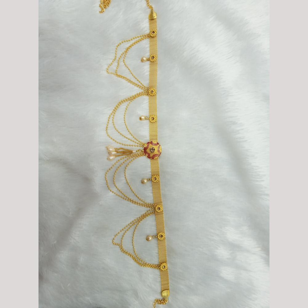 Manisha Jewellery Gold Plated Pota Stone And Beads Kamarbandh