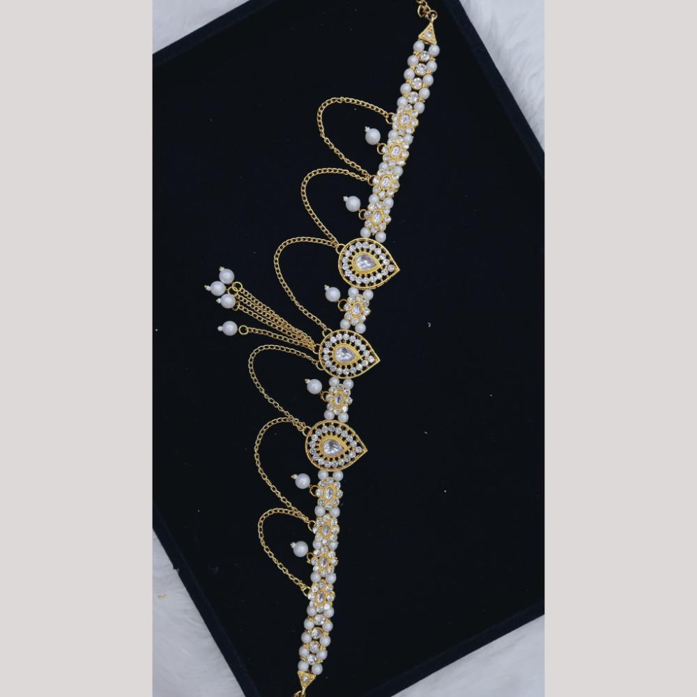 Manisha Jewellery Crystal Stone And Pearls Kamarbandh