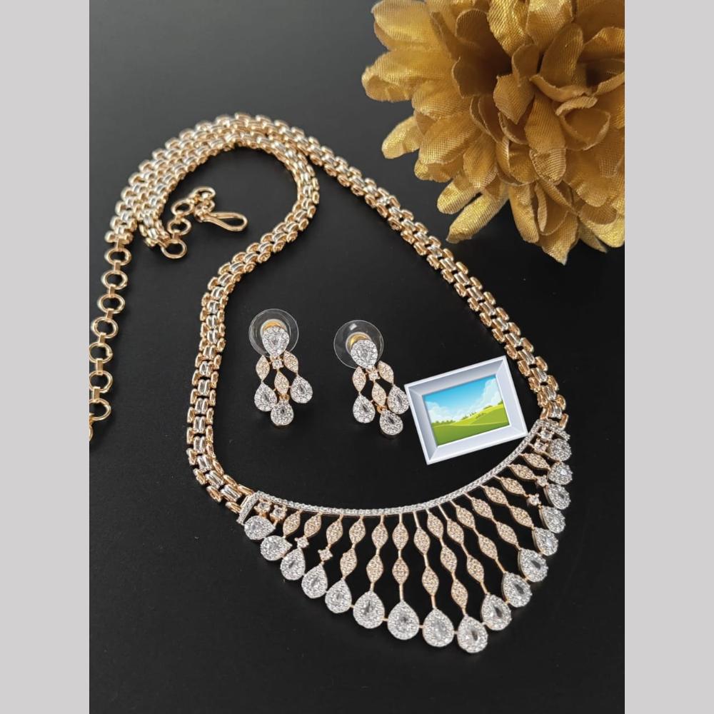 Manisha Jewellery American Daimonds Long Necklace Set