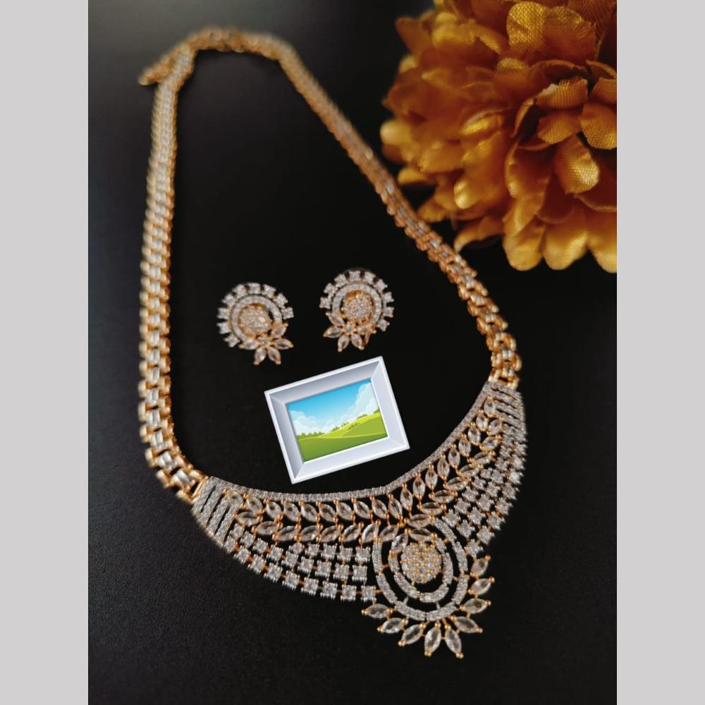 Manisha Jewellery American Daimonds Long Necklace Set