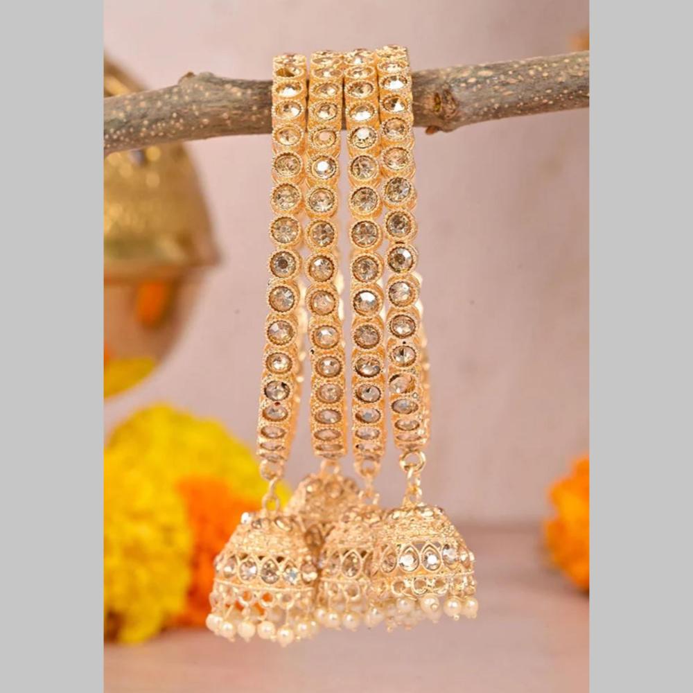 Manisha Jewellery Gold Plated Austrian Stone Bangles Set