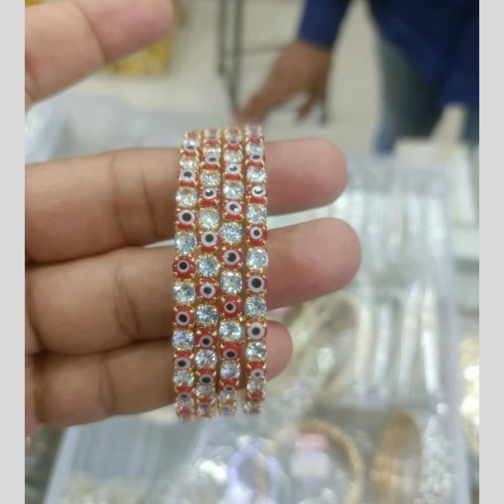 Manisha Jewellery Gold Plated Austrian Stone Bangles Set