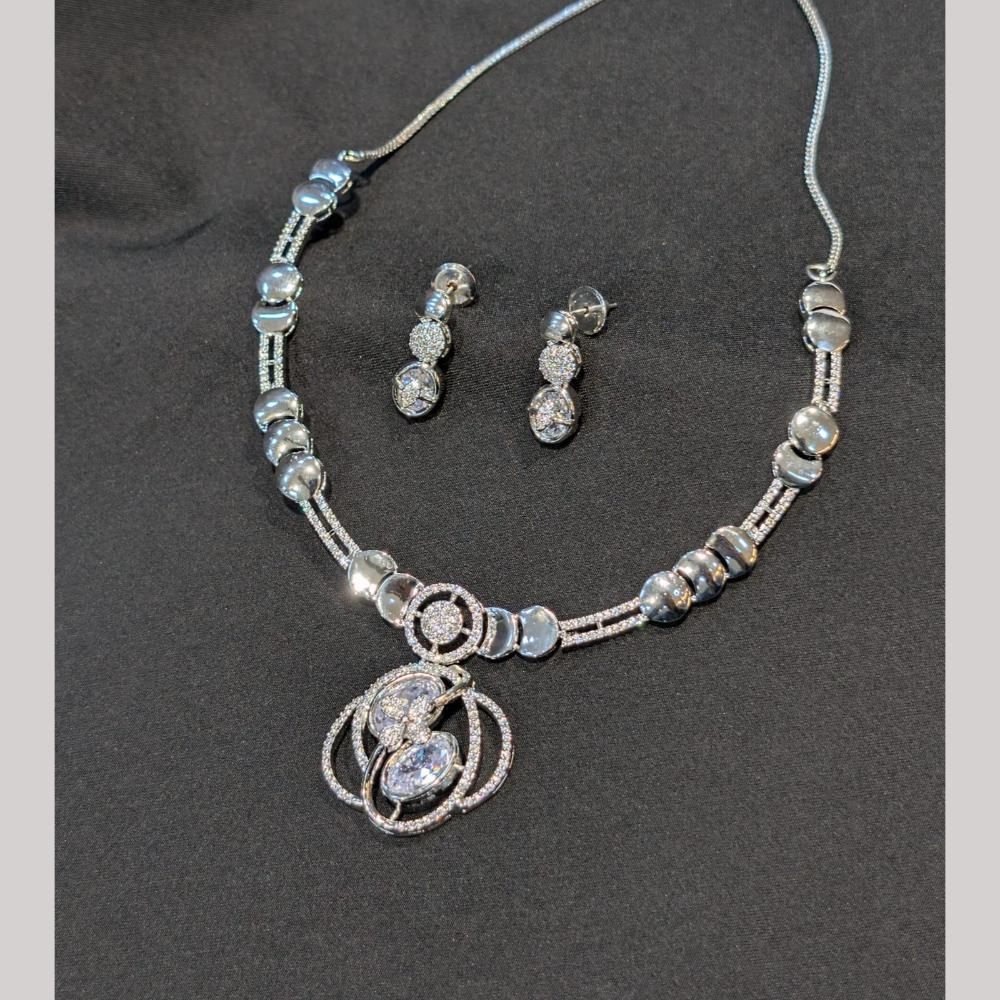 Manisha Jewellery Eternal Shine American Diamond Necklace Set