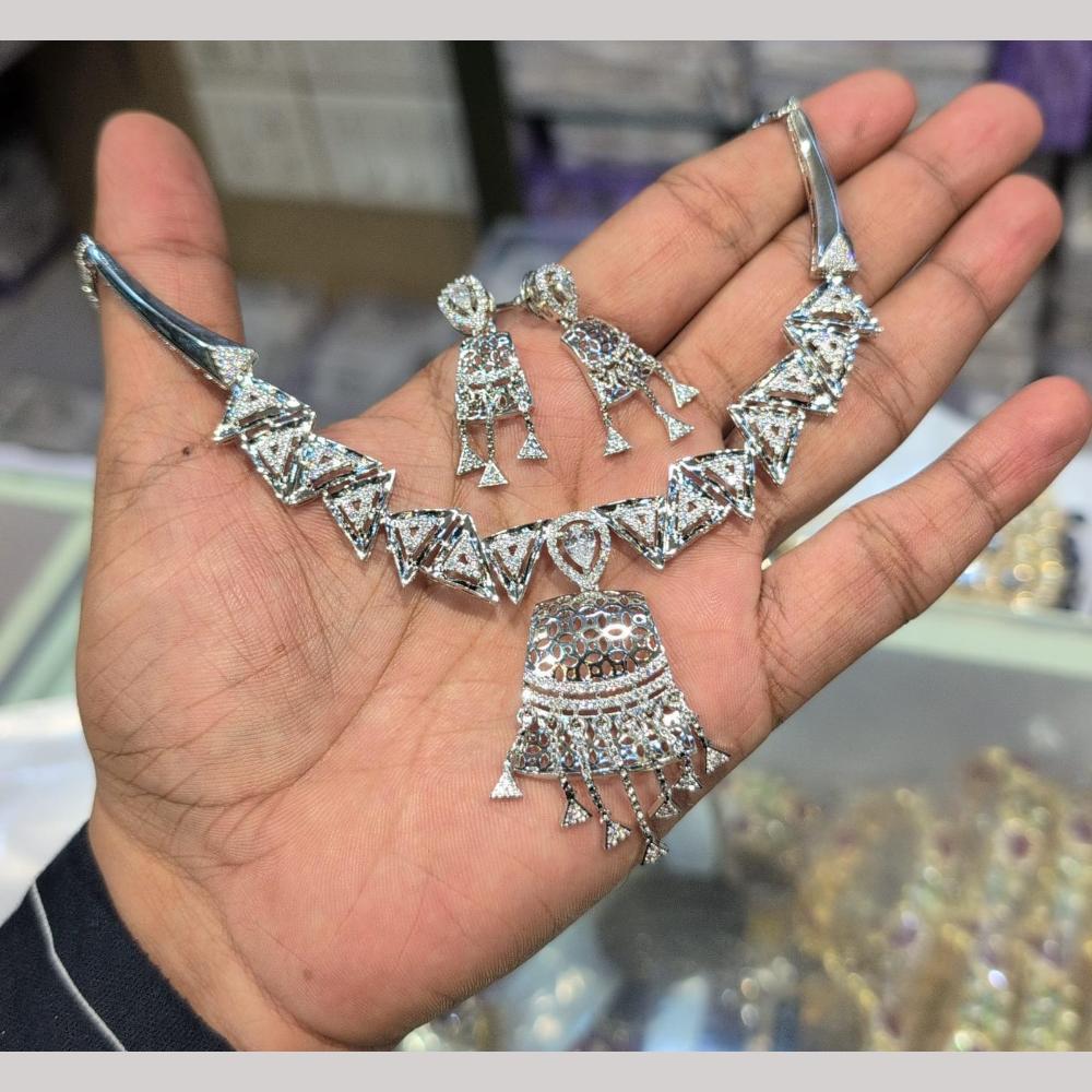 Manisha Jewellery Eternal Shine American Diamond Necklace Set