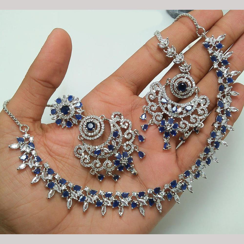 Manisha Jewellery Royal Radiance American Diamond Necklace Set