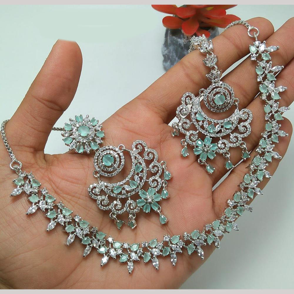 Manisha Jewellery Royal Radiance American Diamond Necklace Set