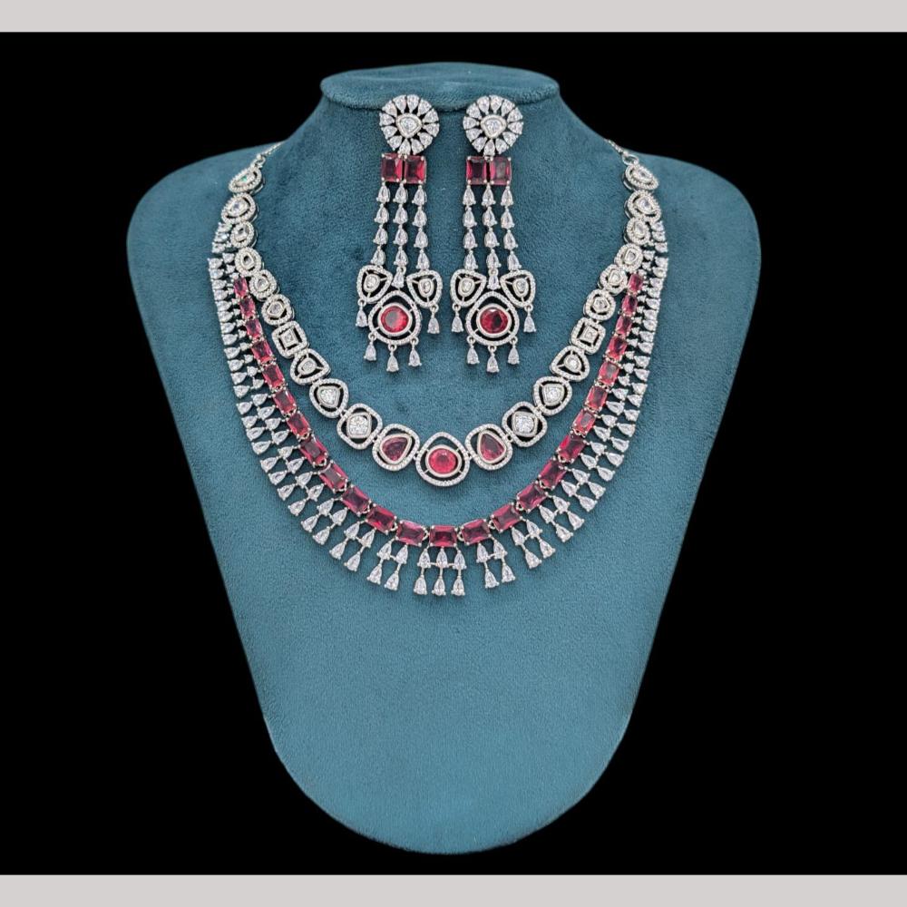 Manisha Jewellery Diamond Dreams Exquisite American Daimonds Necklace Set