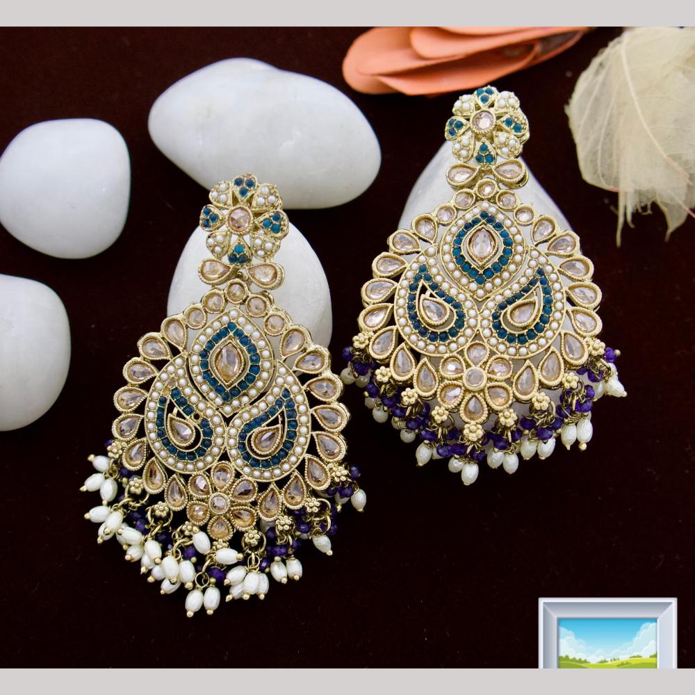 Manisha Jewellery Lustrous Twinkle Pearl and Crystal Dangler Earrings
