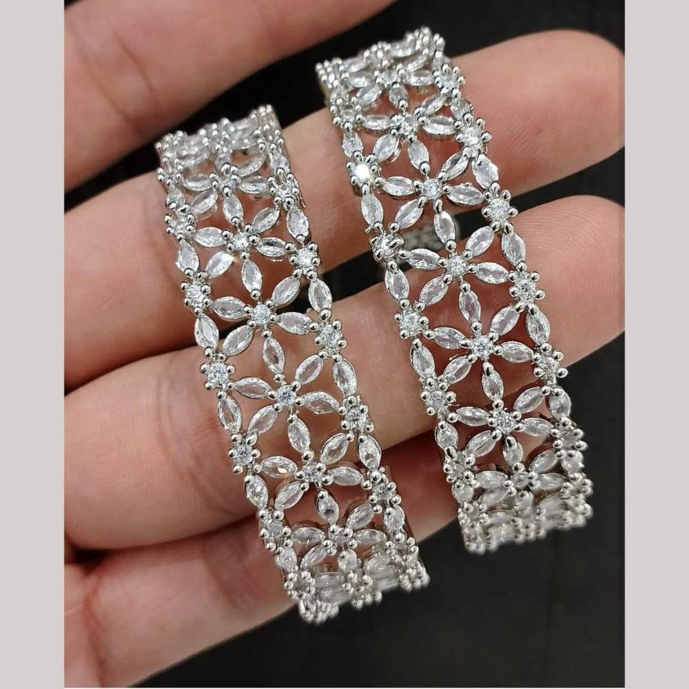 Manisha Jewellery Glam Loop Sparkling American Diamond Bangles Set