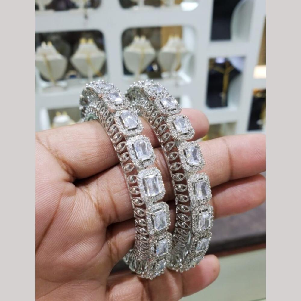 Manisha Jewellery Glam Loop Sparkling American Diamond Bangles Set