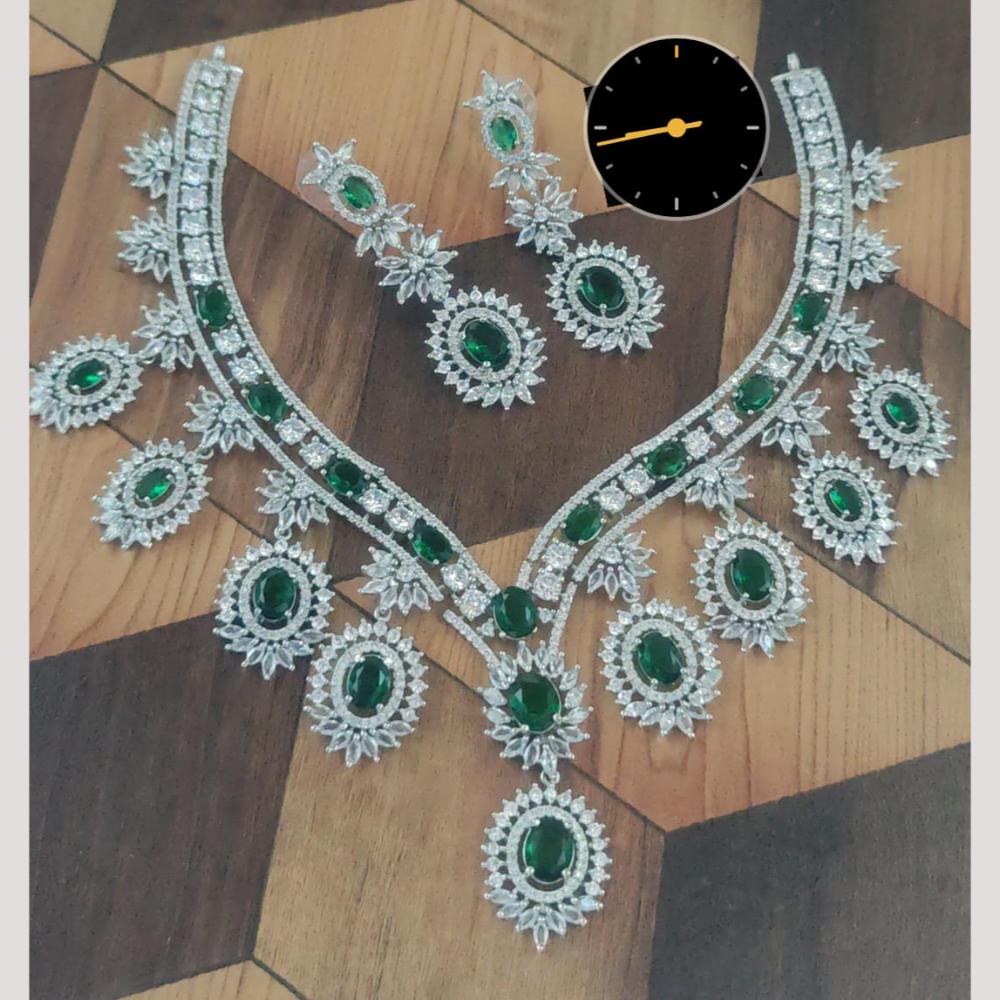 Manisha Jewellery Diamond Dreams Exquisite American Diamonds Necklace Set