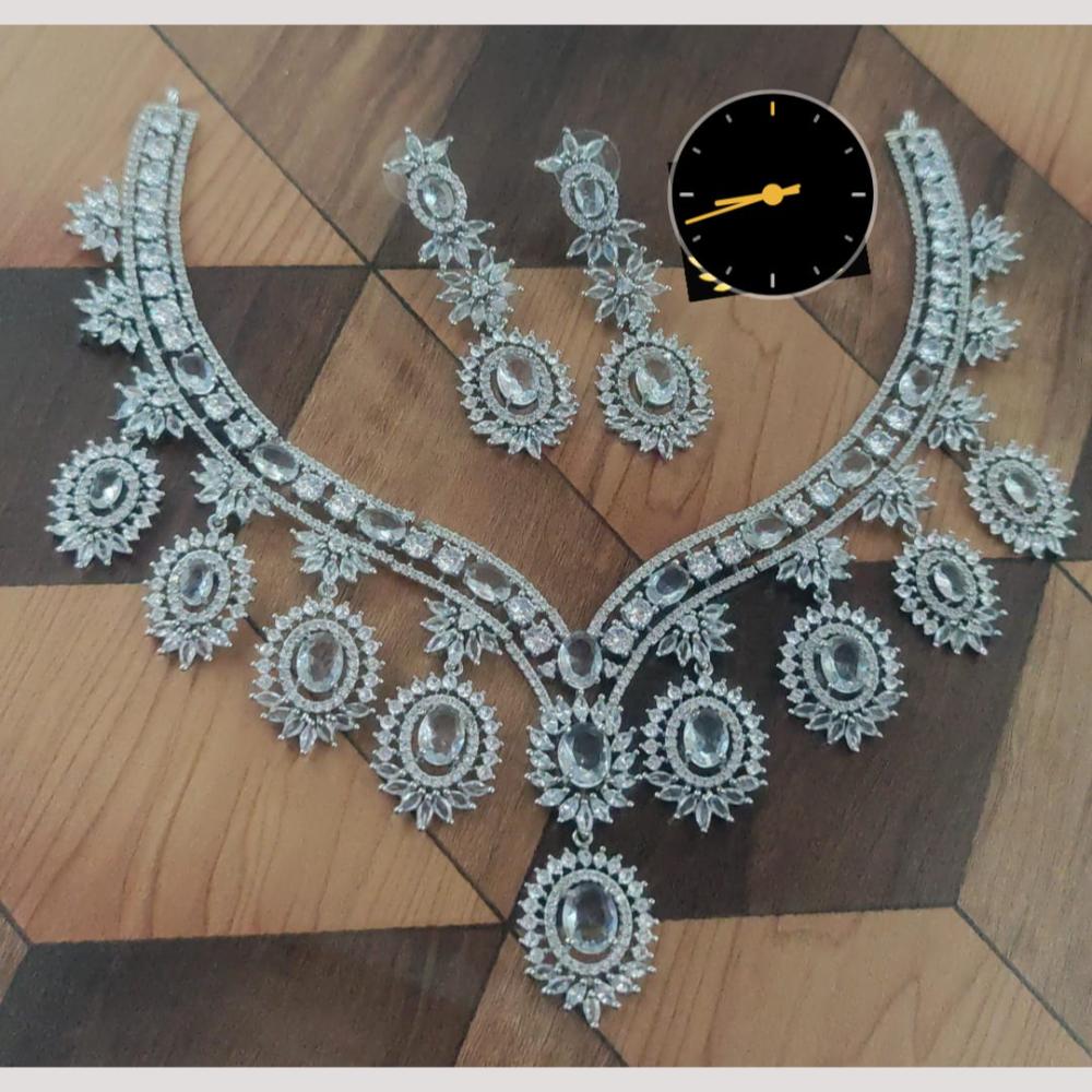 Manisha Jewellery Diamond Dreams Exquisite American Diamonds Necklace Set