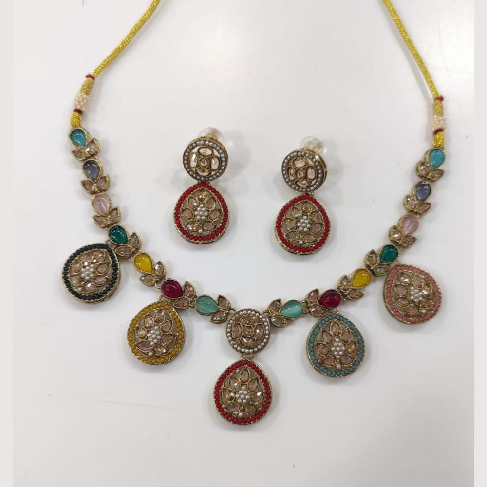 Manisha Jewellery Shimmering Crystal And Pearl Necklace Set