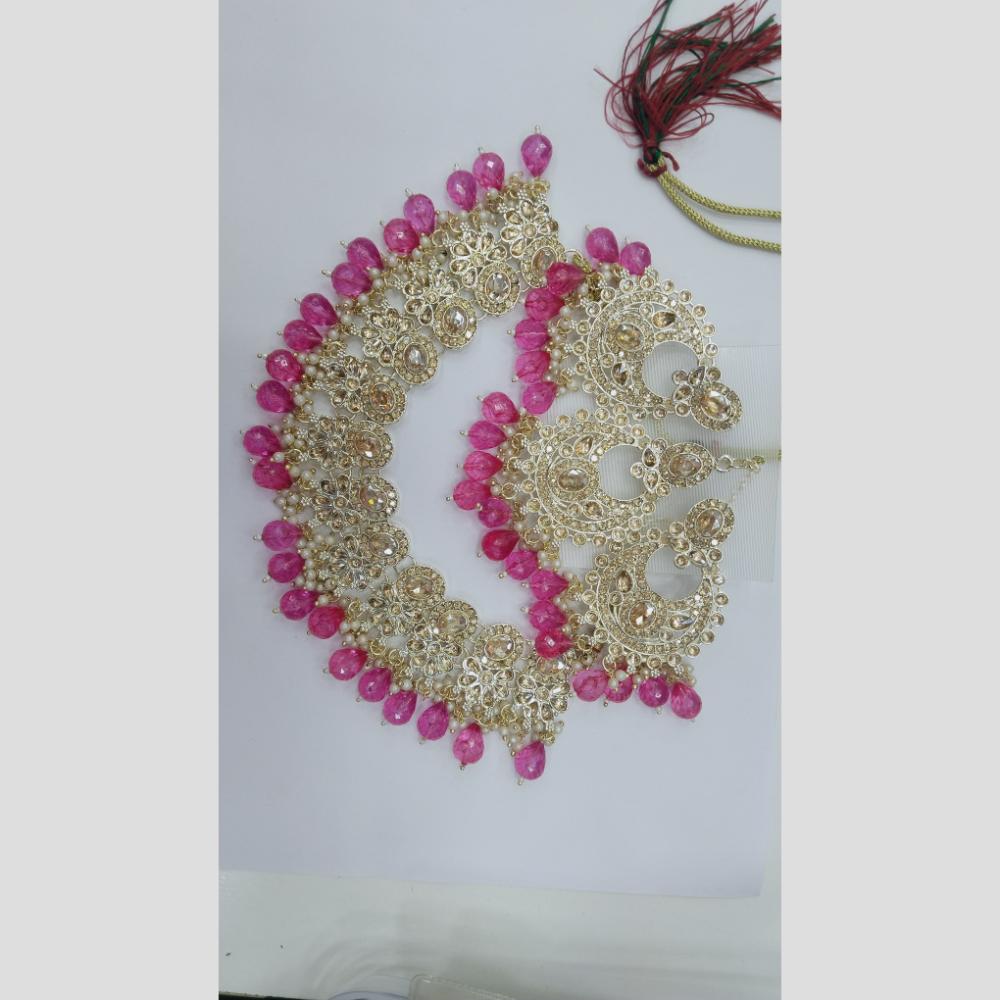 Manisha Jewellery Austrian Crystal Necklace with Beads