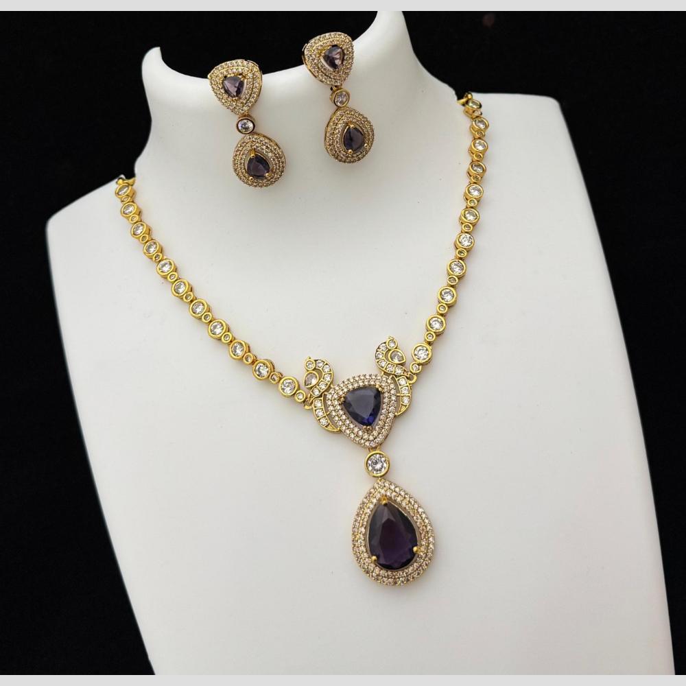 Manisha AD Necklace Set – Sparkling American Diamond Jewellery for Women