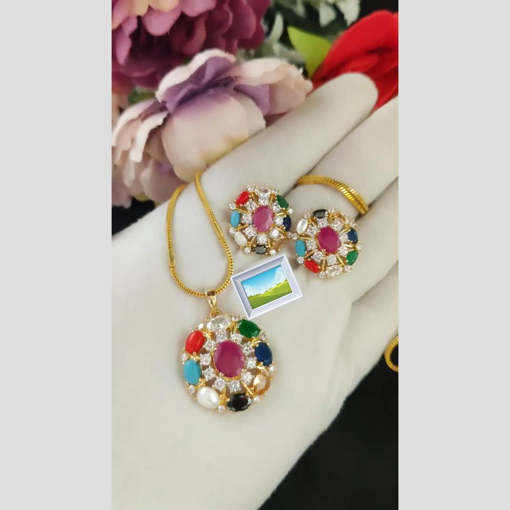 Manisha Collection Austrian Crystal Pendent Set – Timeless Shine for Women