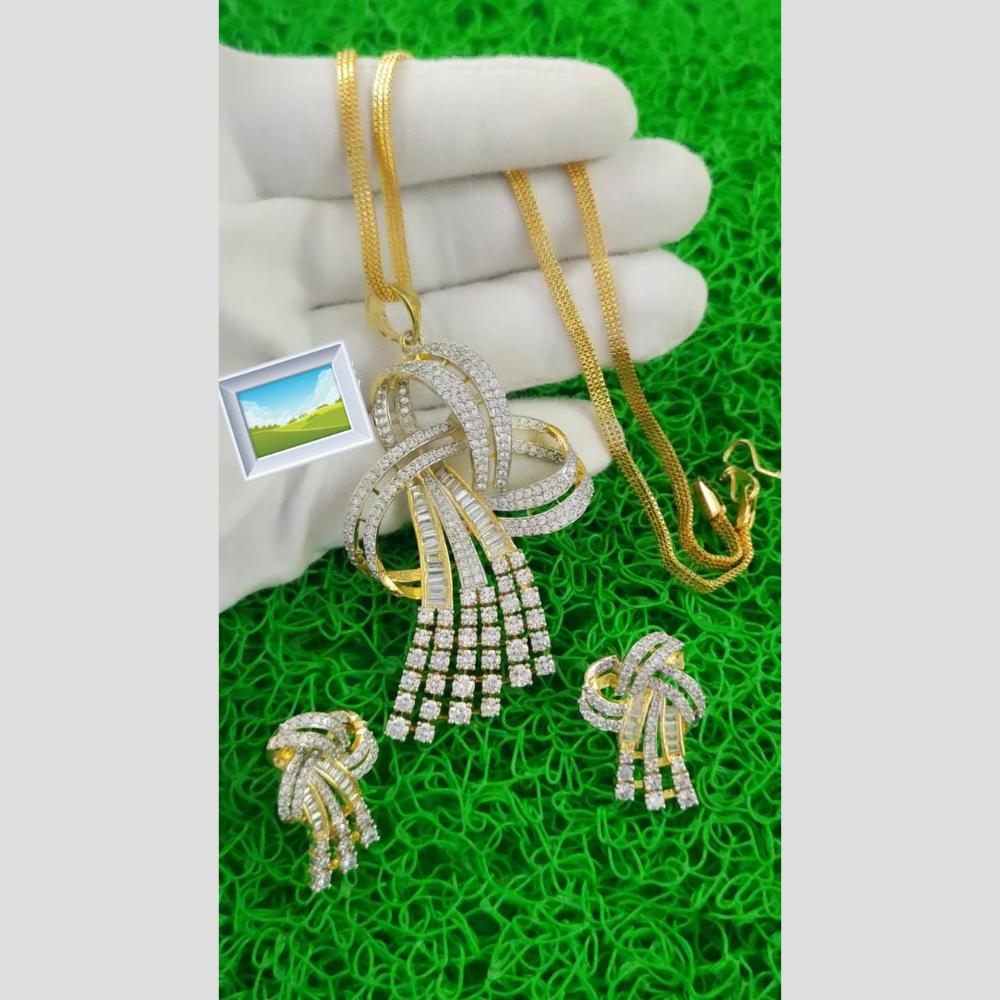 Manisha Collection Pendent Set with Austrian stone – Timeless Shine for Women