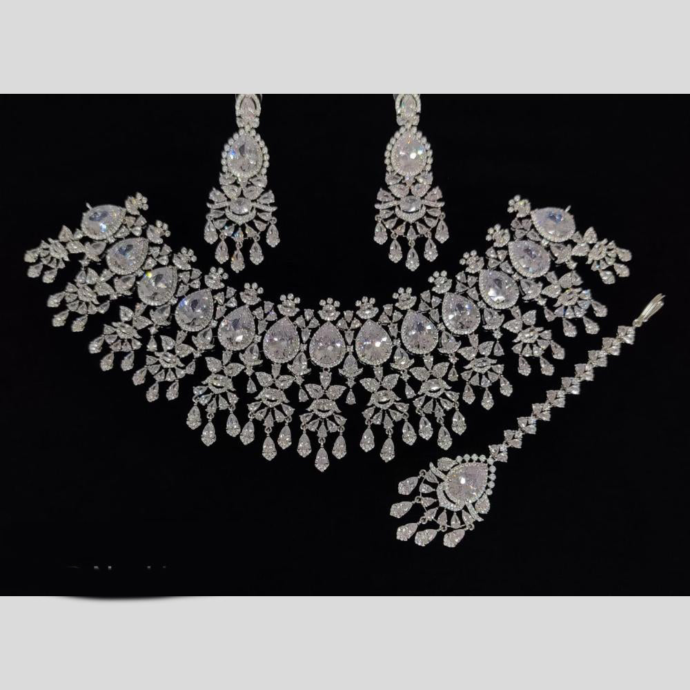Manisha Jewellery Imperial American Diamond Necklace Set