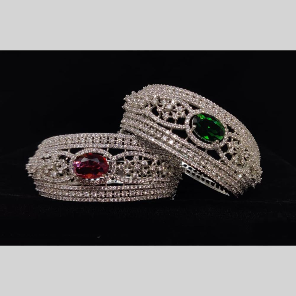 Manisha Jewellery Openable Bracelet with Shimmering American Diamonds