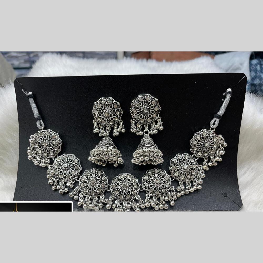 Manisha Jewellery Oxidised Necklace Set for Garba, Dandiya, and Festiv