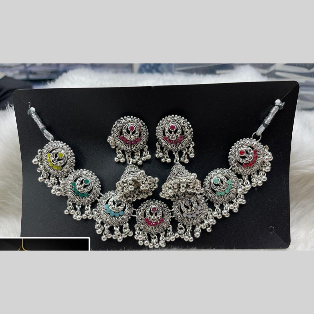 Manisha Jewellery Oxidised Necklace Set for Garba, Dandiya, and Festive Outfits