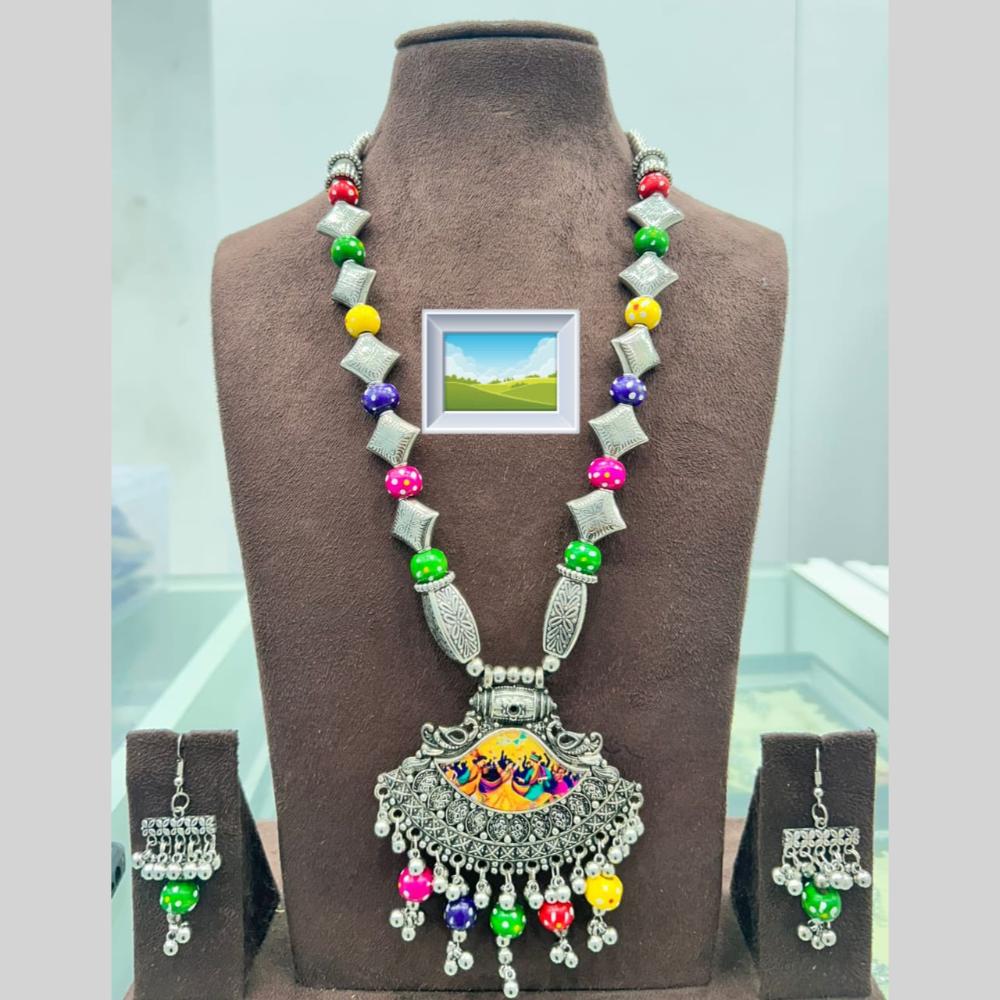 Manisha Traditional Oxidised Jewellery Set  Tribal Necklace for Dandiya Nights
