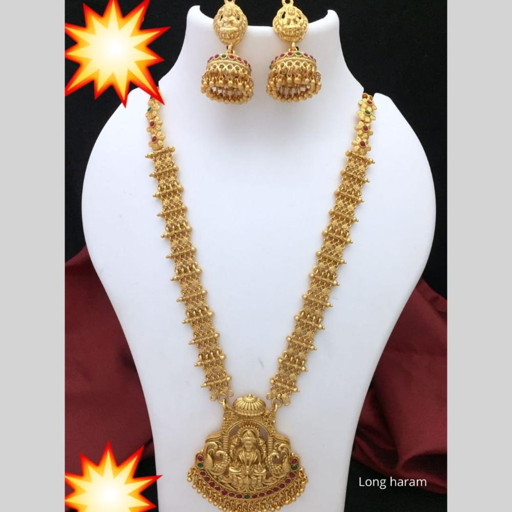 Manisha Jewellery Temple South Indian Style Antique Necklace Set with Laxmi