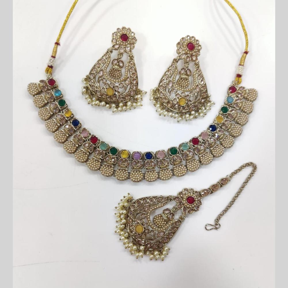 Manisha Jewellery Necklace Set Featuring Austrian and Crystal Stones